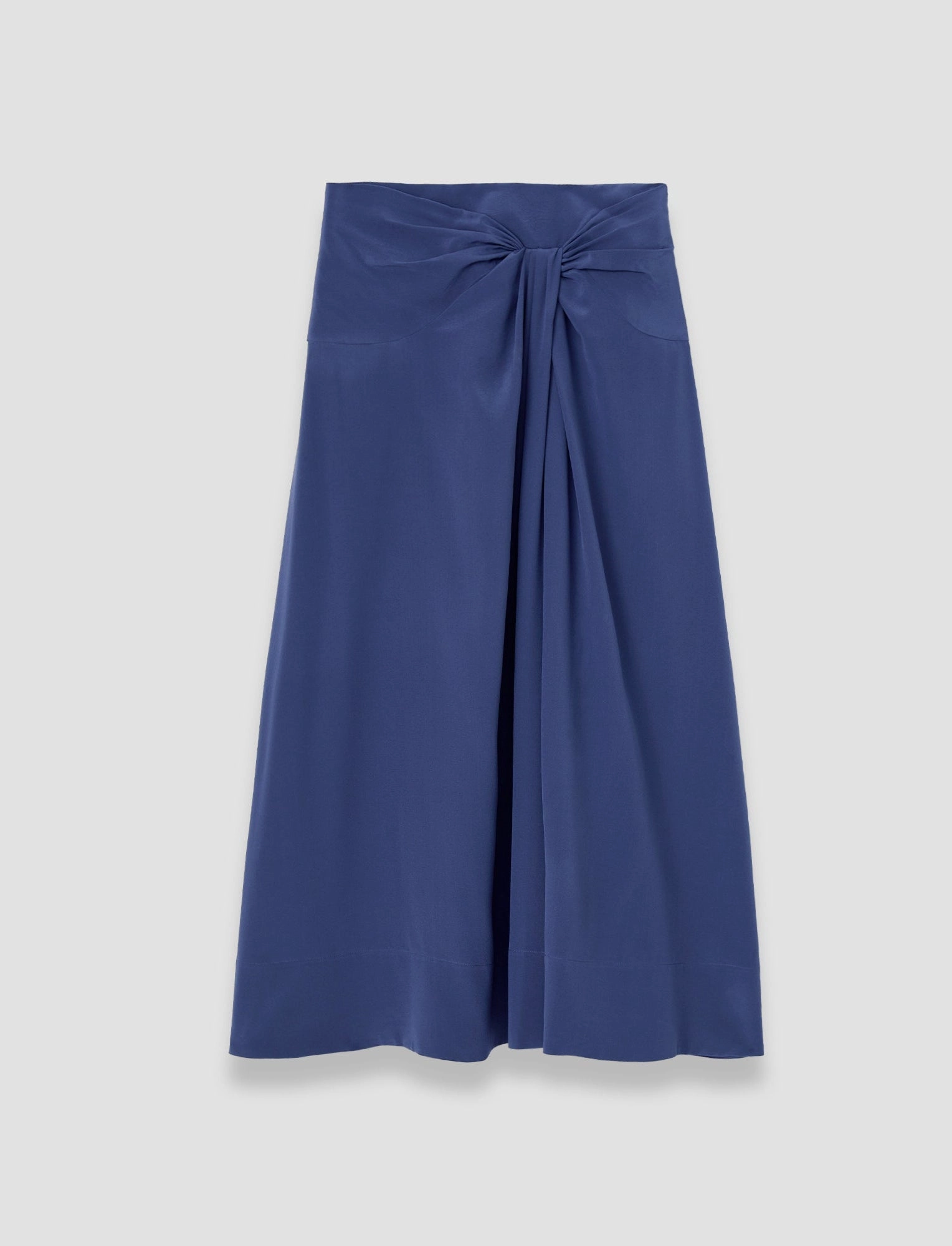 Fran Crepe de Chine Knot Silk Skirt Fringe Detail Travel Influence