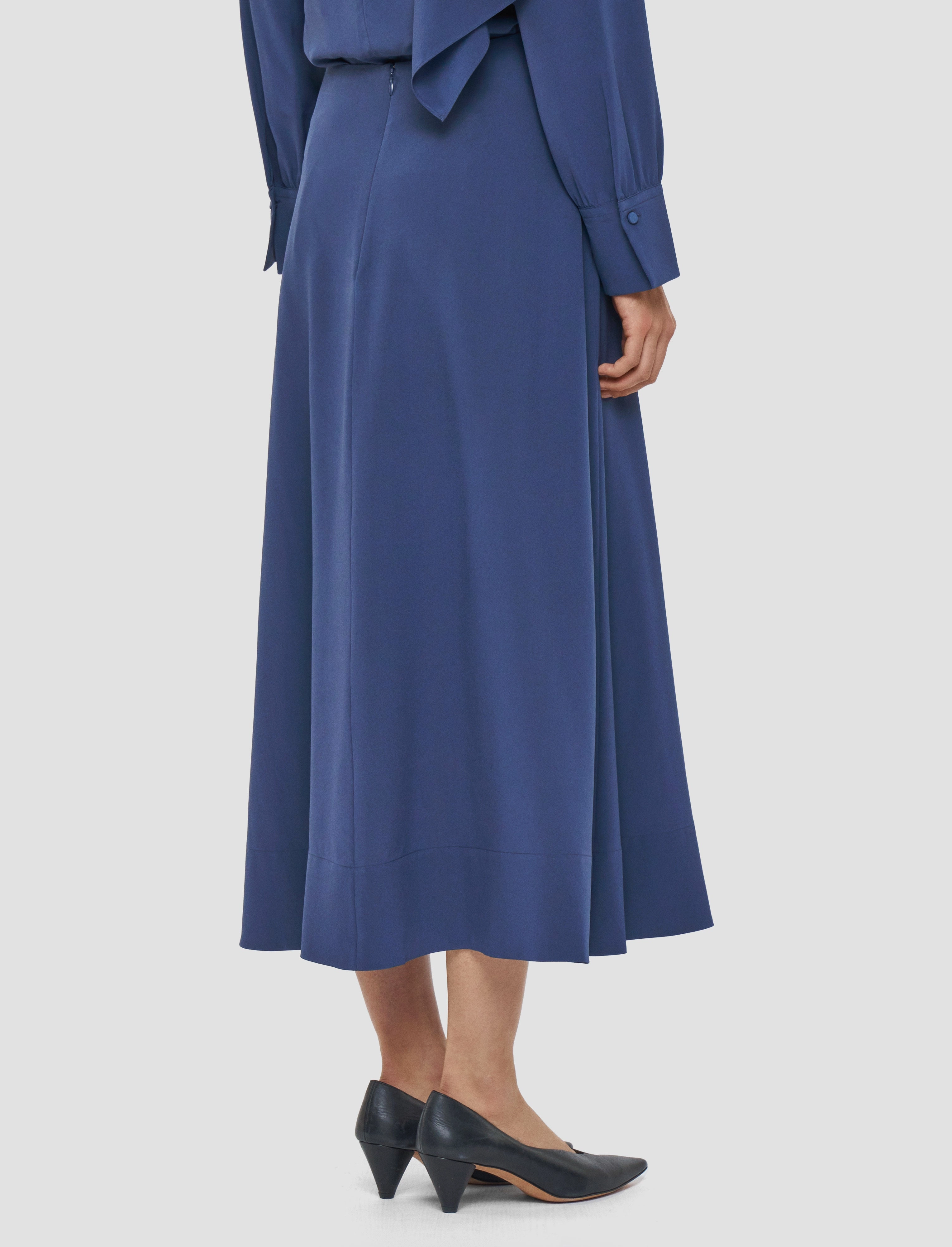Fran Crepe de Chine Knot Silk Skirt Odor Resistant Treatment