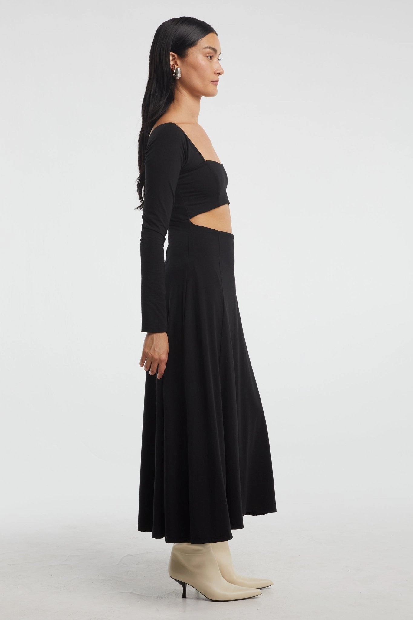 BENISON DRESS Layered Design Evening Motion