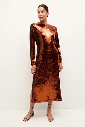 Bentley Dress Cinnamon Perfectly Styled Texture Soft
