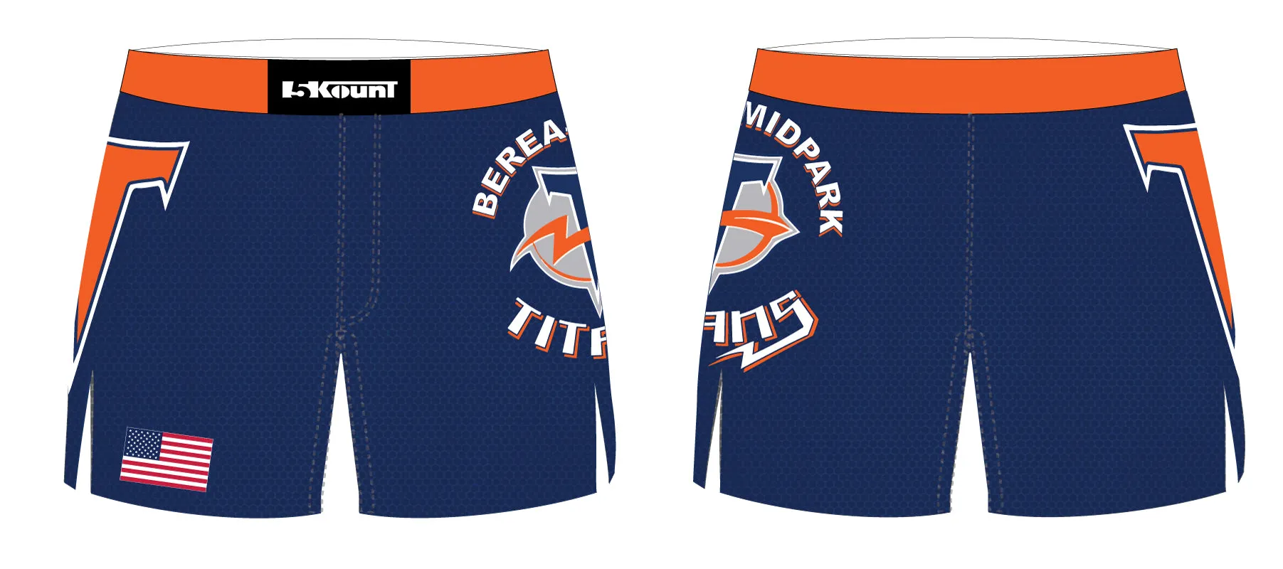 Berea-Midpark HS Wrestling Sublimated Board Shorts