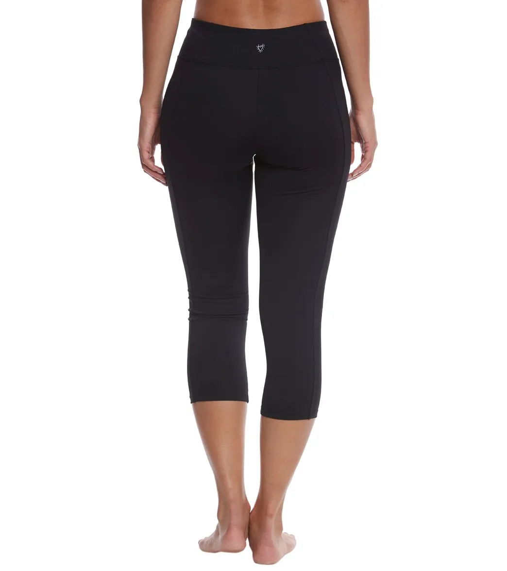 Betsey Johnson Slashed Knee Yoga Capri Leggings