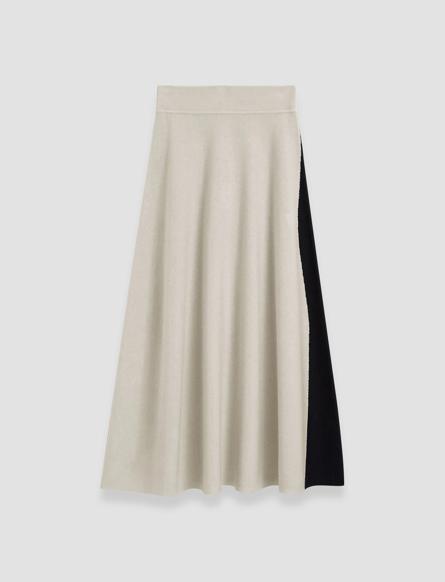 Maternity Friendly High Shine Bi-Colour Knit Skirt