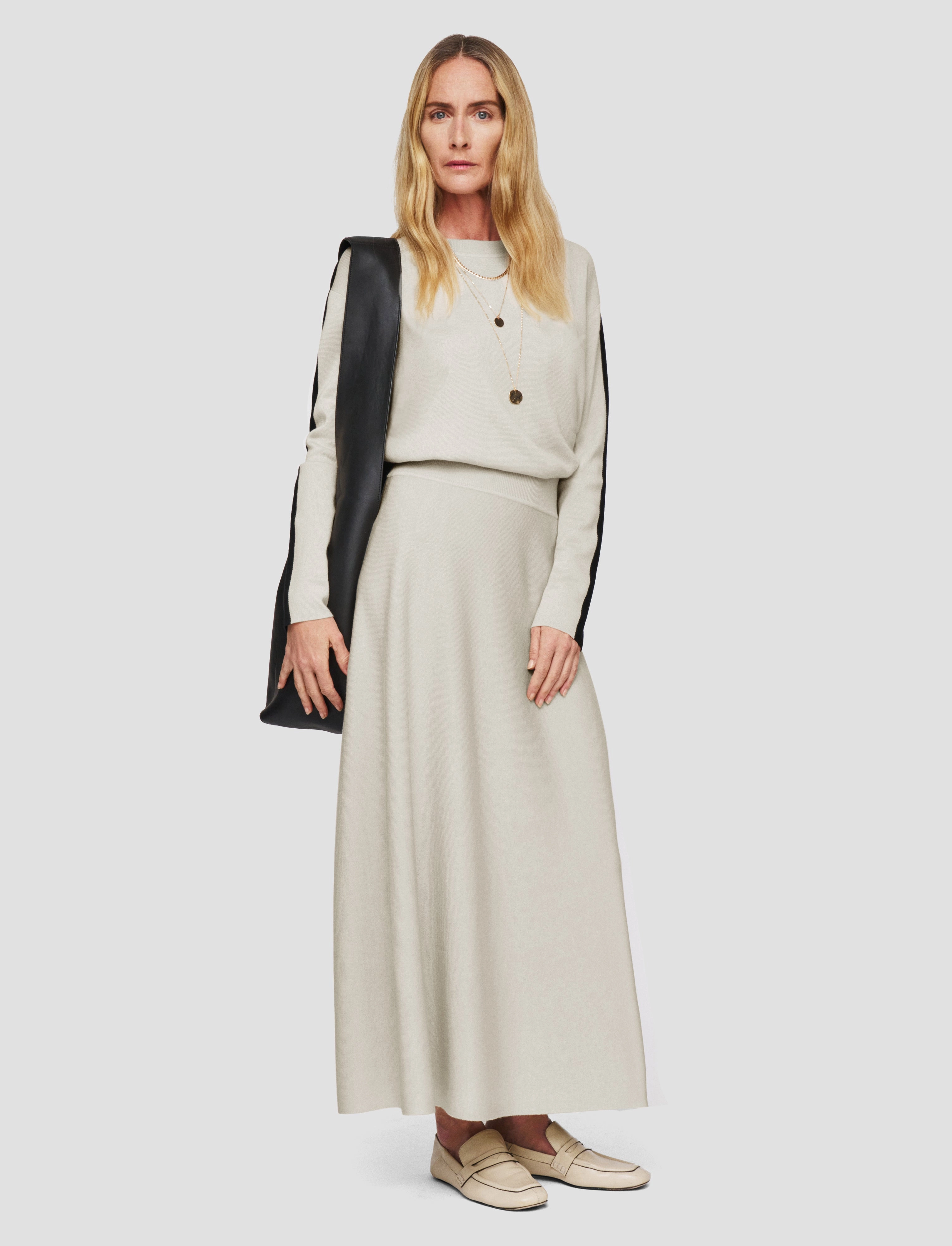 Style Staple Seasonal Must Have Bi-Colour Knit Skirt