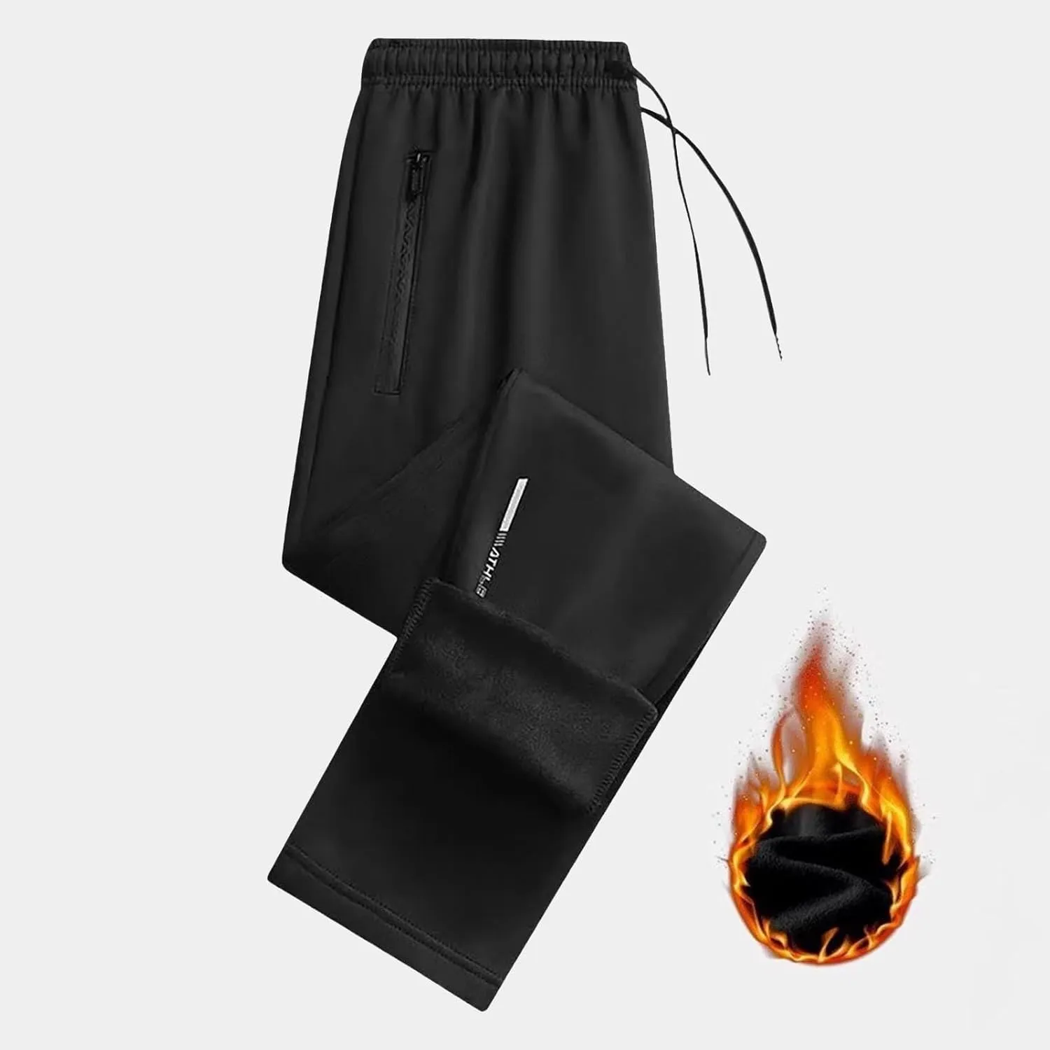 BIFUTON Fleece Lined Pants Men,Men's Thick Winter Pants Heavyweight Warm Sherpa Lined Athletic Jogger Sweatpants with Pockets