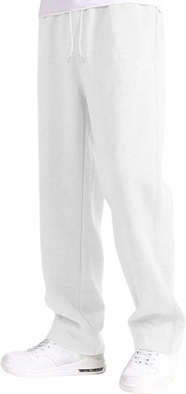 BIFUTON Mens Joggers with Pockets,Sweatpants for Men Big and Tall Fleece Lined Running Pants Drawstring Yoga Pants Trousers