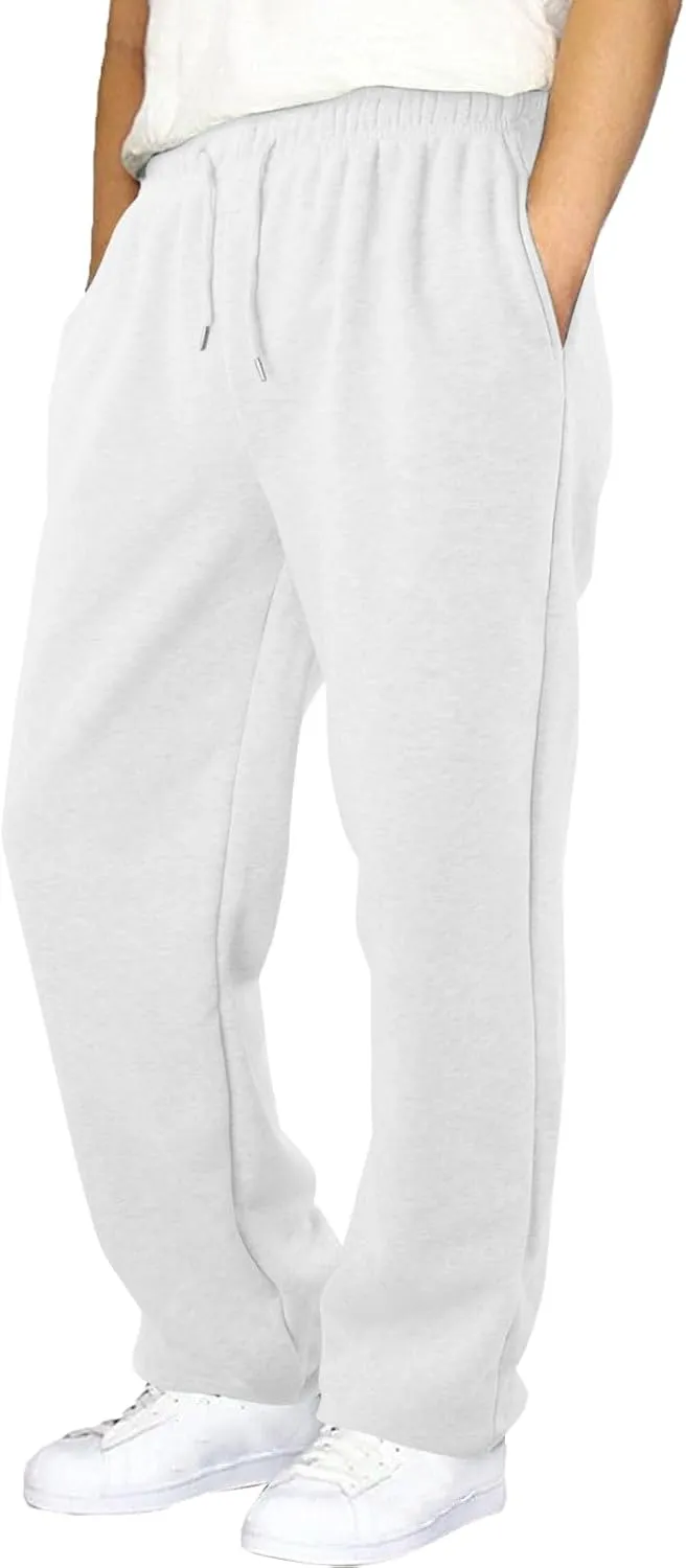 BIFUTON Mens Joggers with Pockets,Sweatpants for Men Big and Tall Fleece Lined Running Pants Drawstring Yoga Pants Trousers