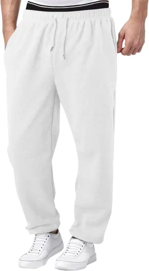 BIFUTON Mens Joggers with Pockets,Sweatpants for Men Big and Tall Fleece Lined Running Pants Drawstring Yoga Pants Trousers