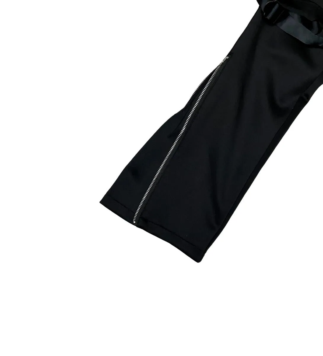 Biker Cargo Track Pants w/ Stacked Fit Option - Black