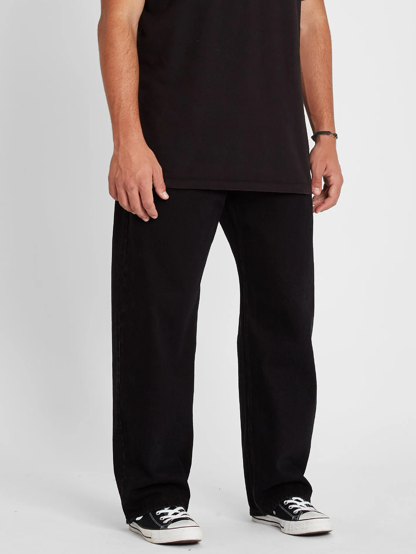 Billow Loose Tapered Fit Jeans - Black