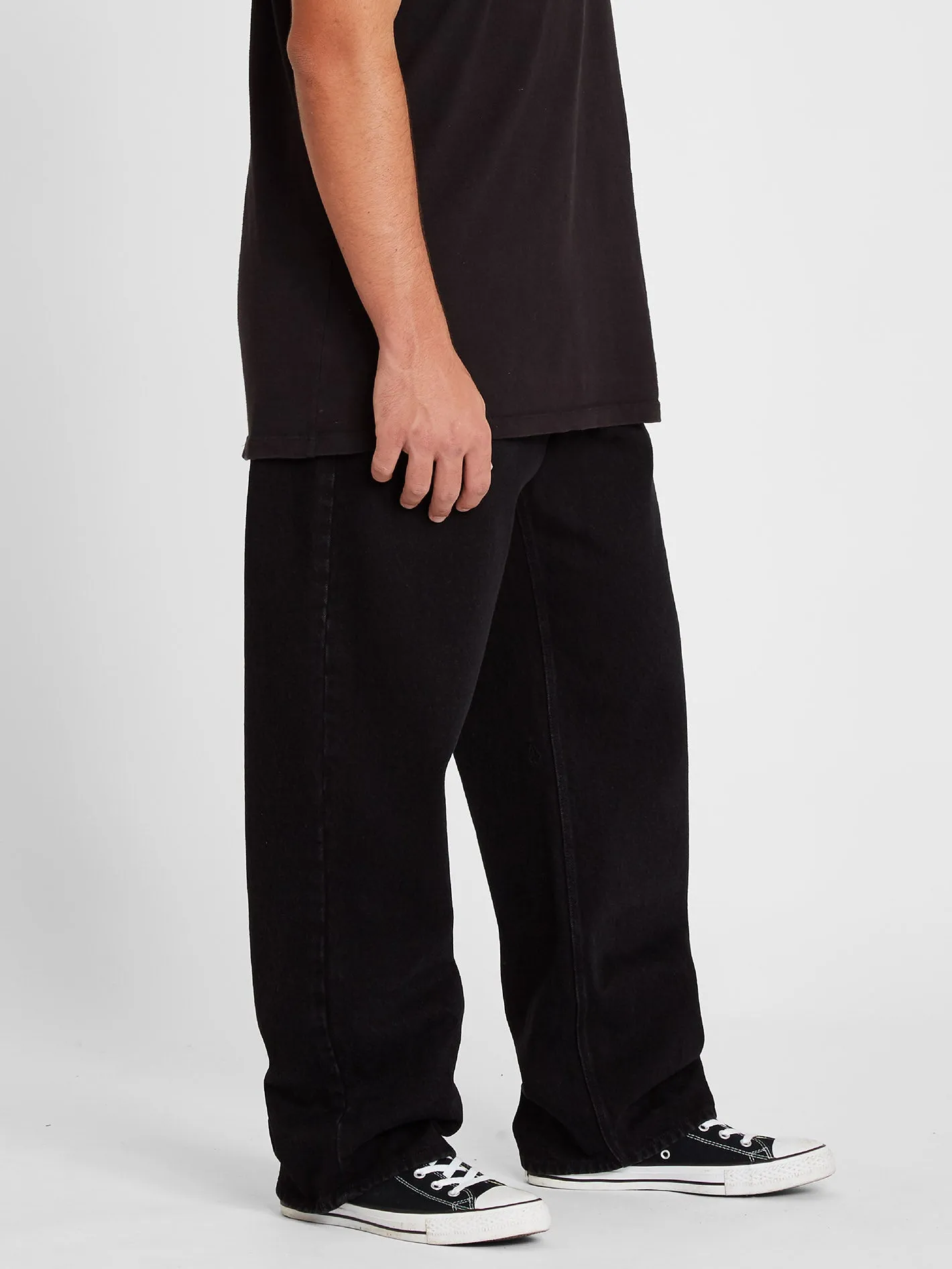 Billow Loose Tapered Fit Jeans - Black