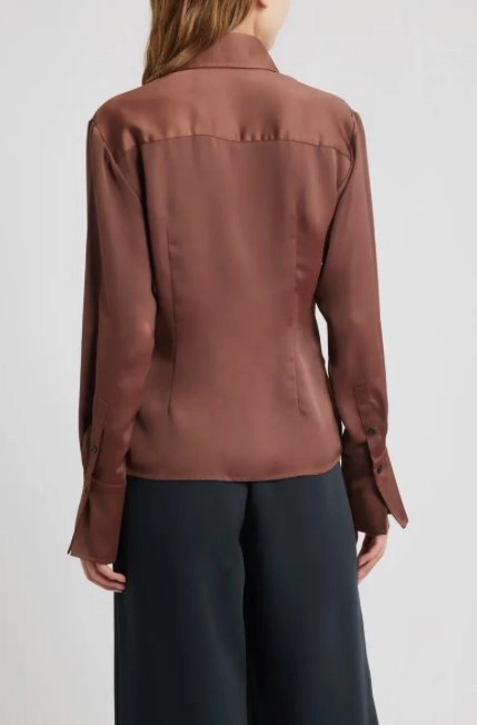 FlexibleMobility EasyCareMaterial Venus Popover Blouse Umber