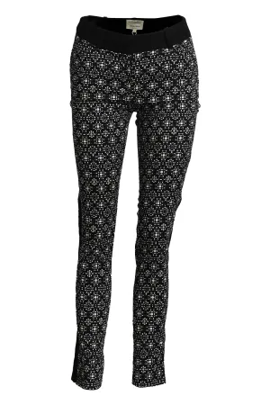 Black and White Slim Fit Pants