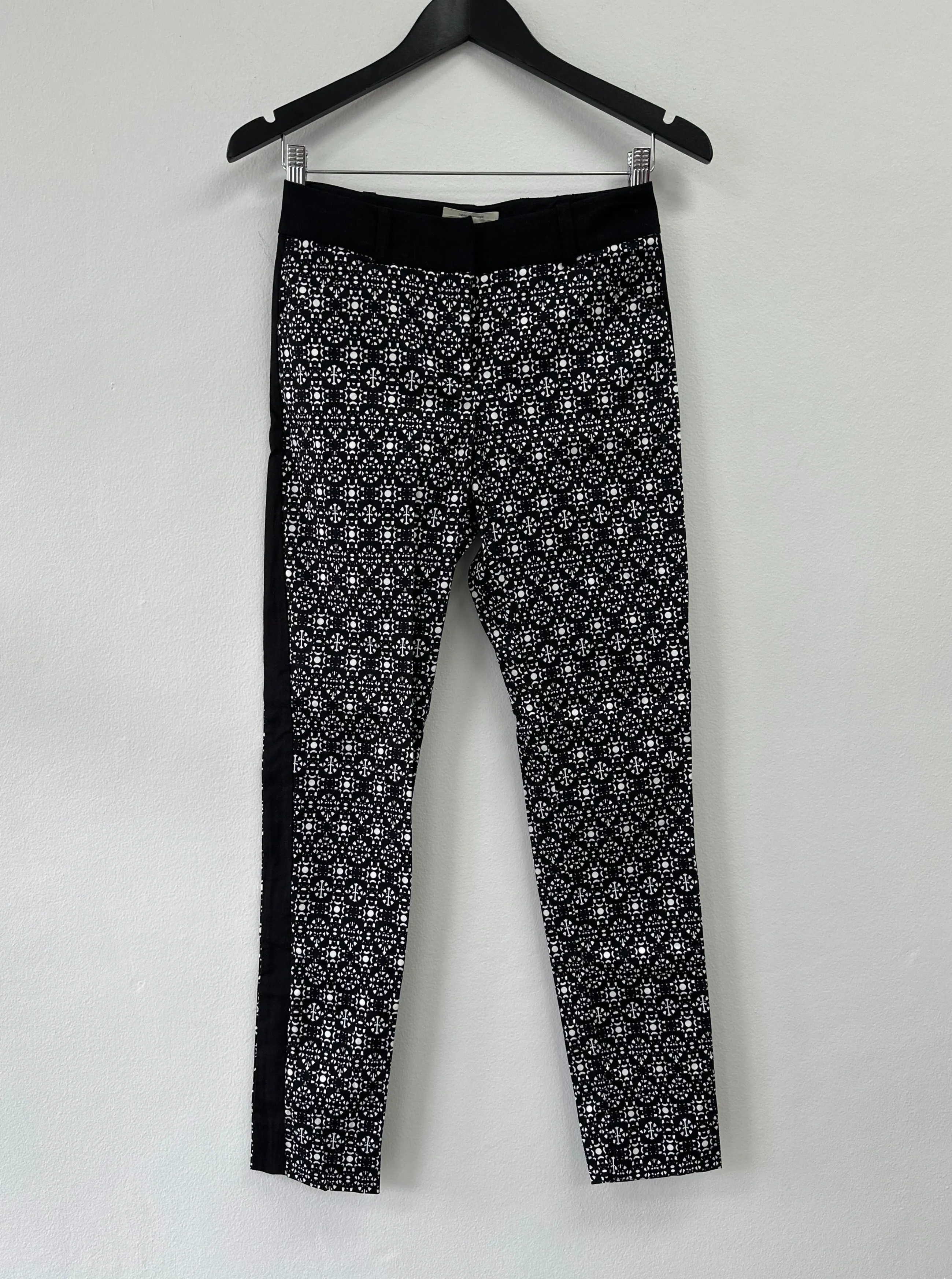 Black and White Slim Fit Pants