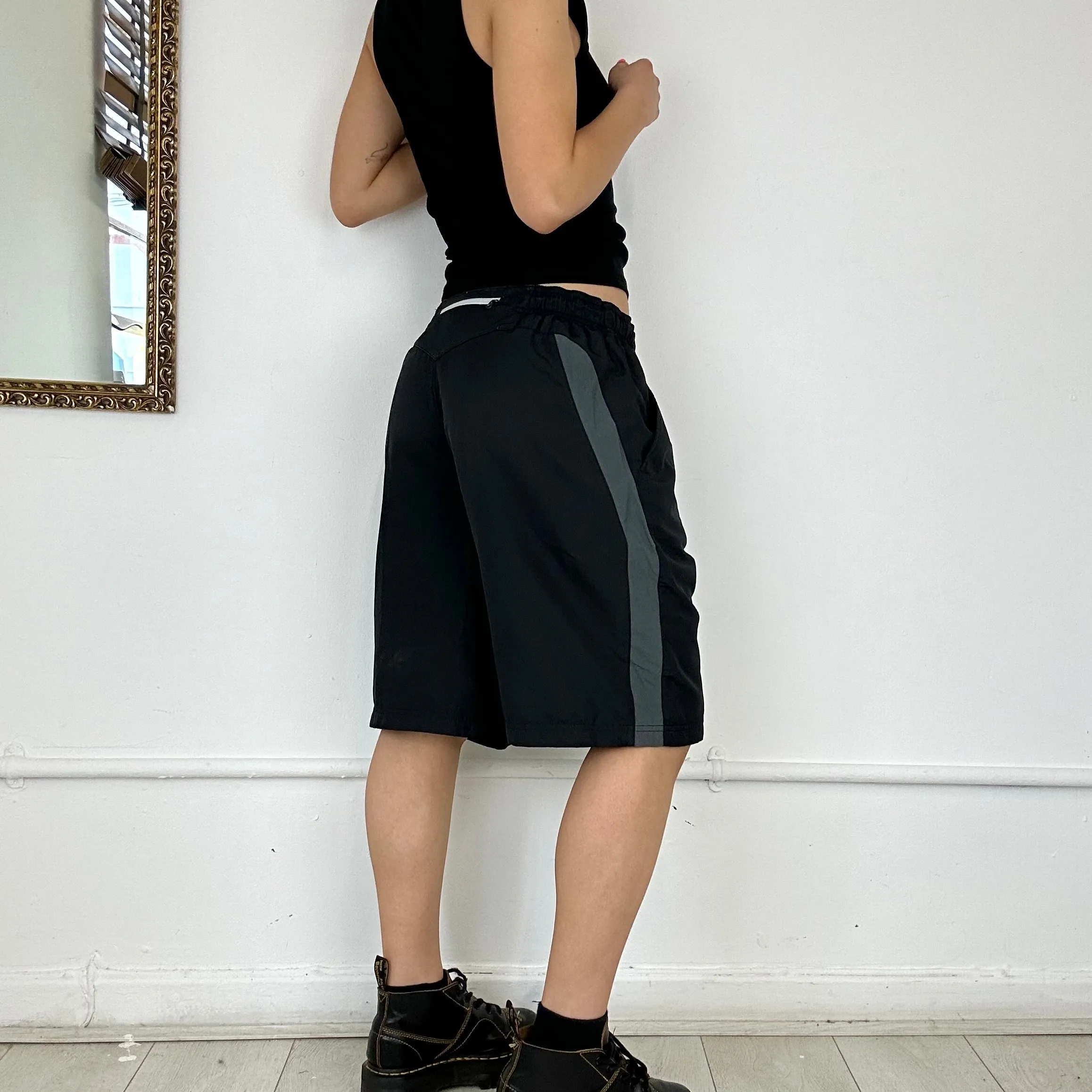 black baggy nike air shorts