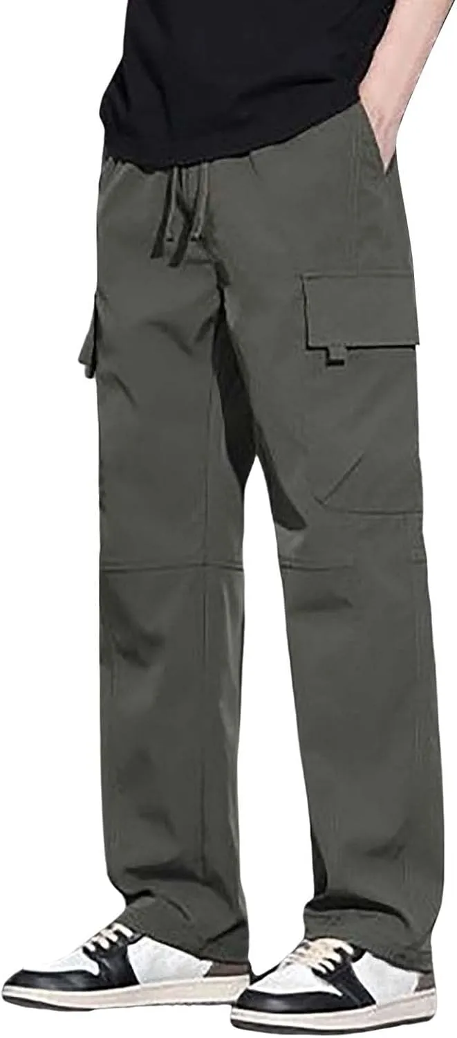 Black Cargo Pants Men Docker Pants Men Men's Casual Cargo Pants Lined Mens Pants Mens Pants with Zipper Pockets Mens Flannel Lined Jeans Relaxed Fit Authentic Mens Relaxed Fit Stretch Cargo Pant