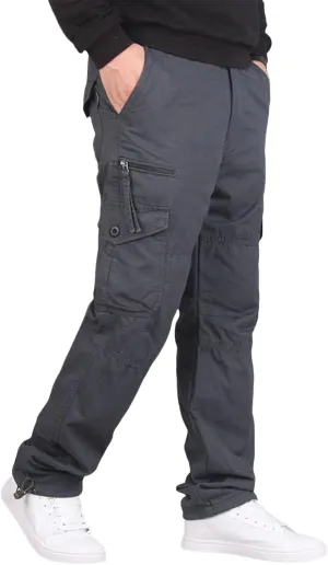 Black Cargo Pants Mens Loose Pants Relaxed Fit Pants Men Baggy Khaki Pants for Men Fleece Lined Pants Men Cargo Jeans for Men Baggy Cargo Pants for Men Relaxed Fit