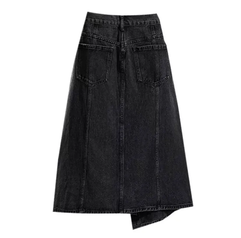 Black Denim Skirt