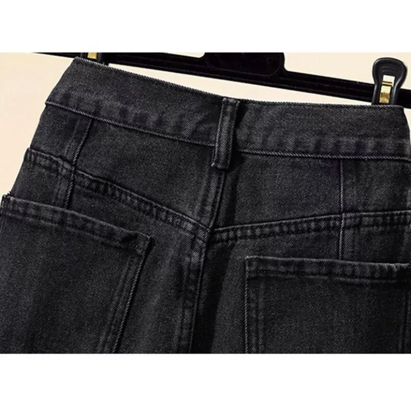 Black Denim Skirt