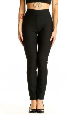 Black High-Waisted Slim Fit Pants