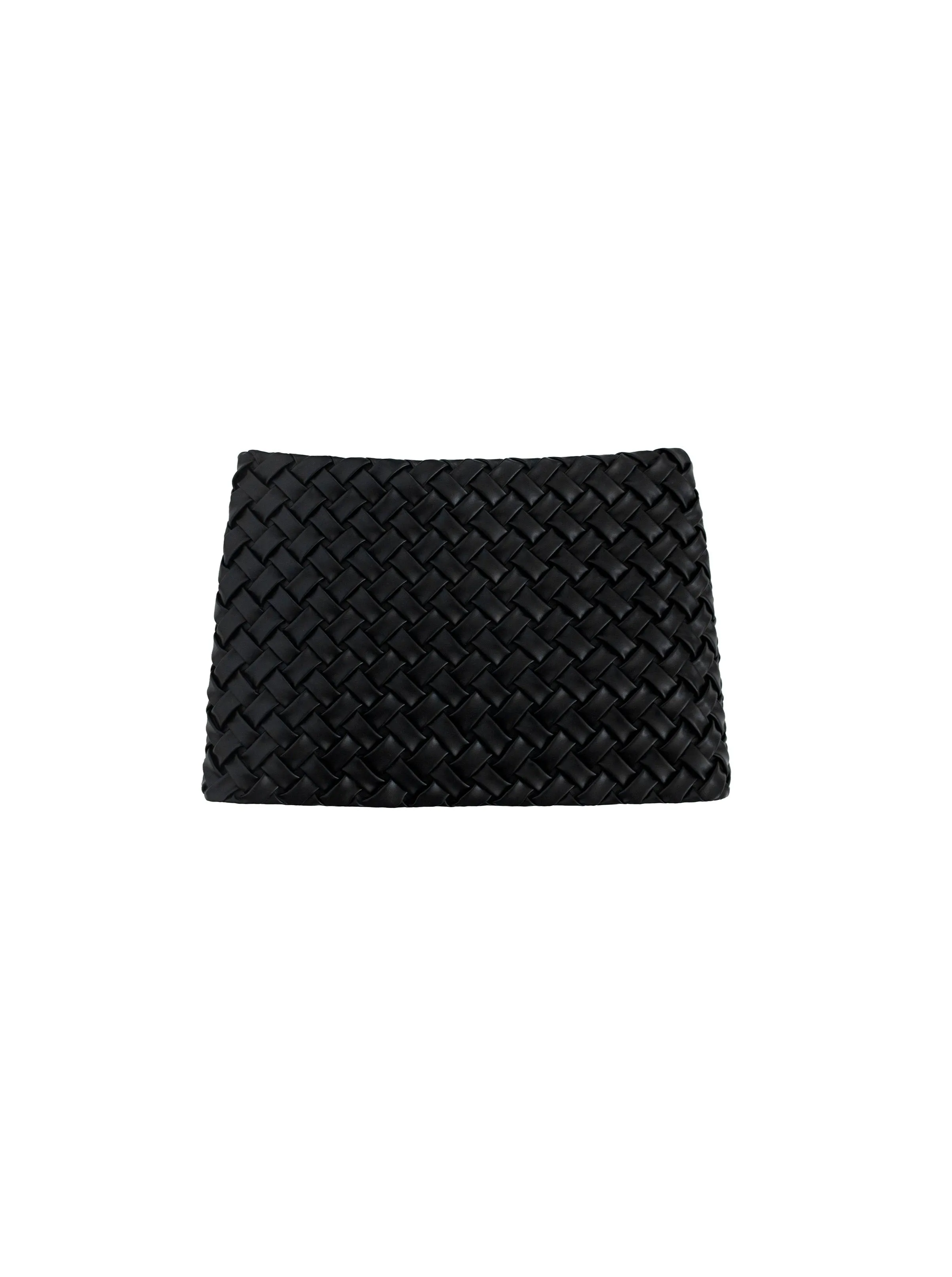 Black Quilted Leather Skirt