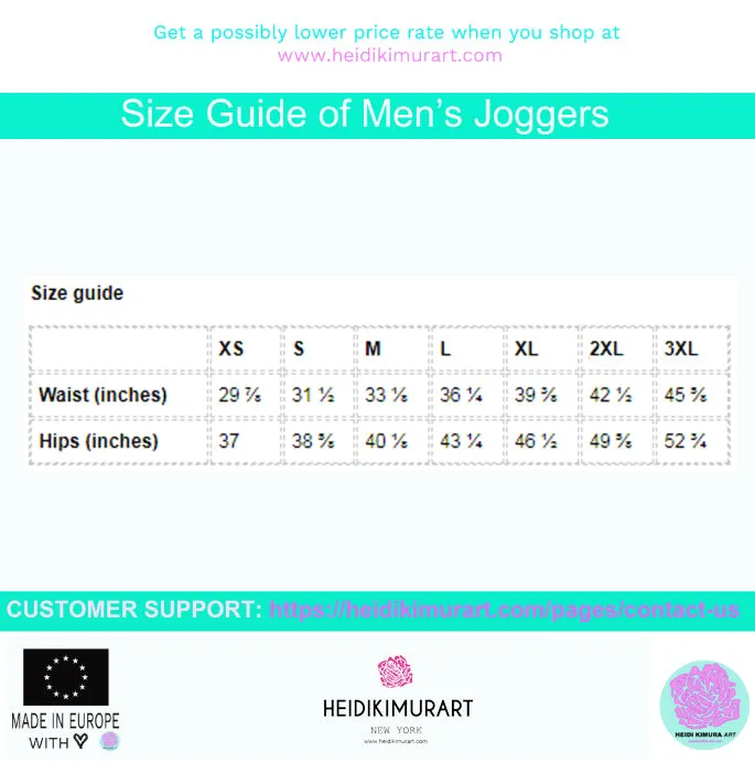 Black White Curves Men's Joggers, Wavy Modern Abstract Sweatpants For Men-Made in EU/MX
