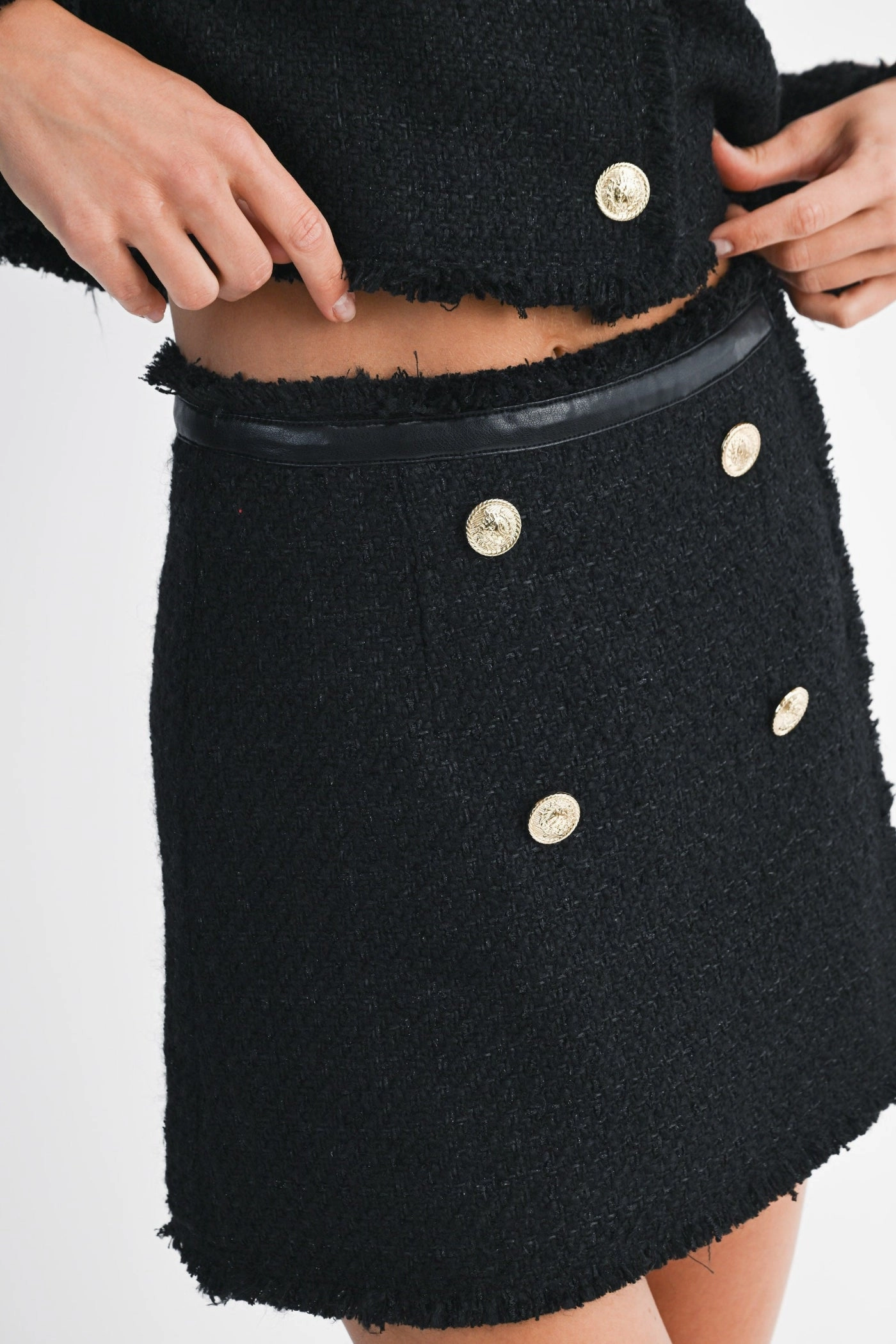 Chic Tones Glamorous Appeal BLAIR TWEED MINI SKIRT