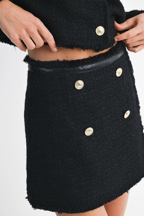 Chic Tones Glamorous Appeal BLAIR TWEED MINI SKIRT