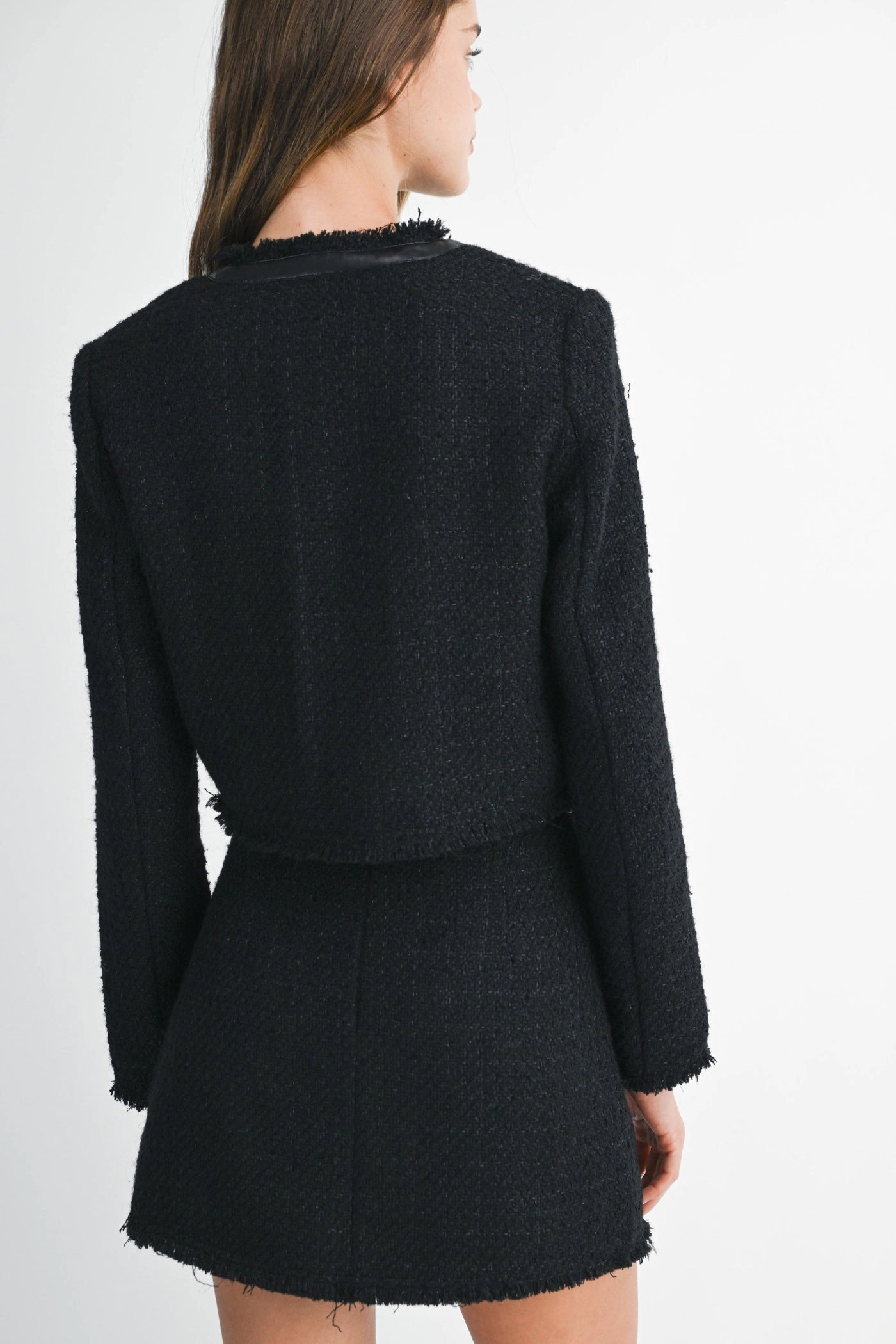 light texture BLAIR TWEED MINI SKIRT