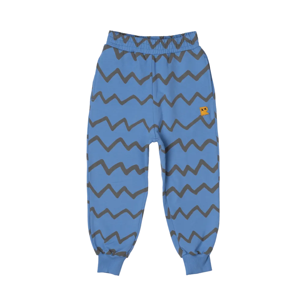 BLUE ZIG ZAG TRACK PANTS