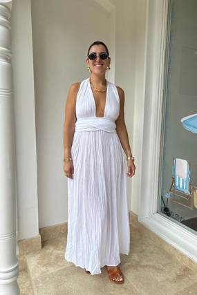 Chimera Dress White Sheer Light