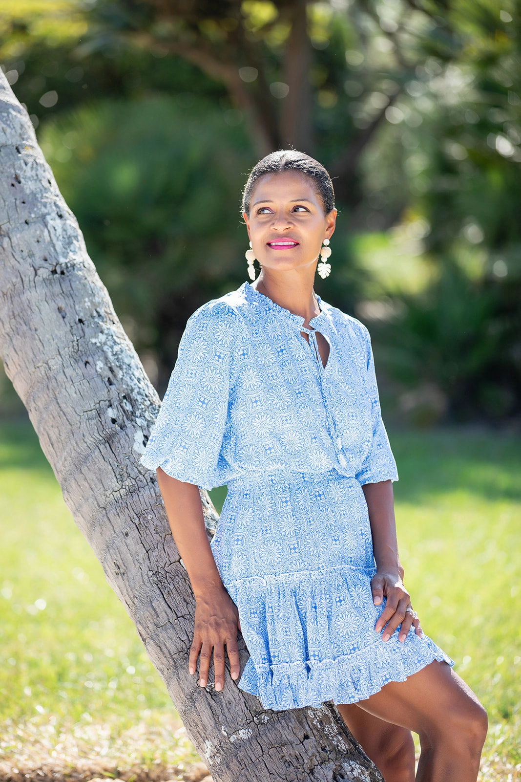 packable Ibiza Dress / Periwinkle Medallion