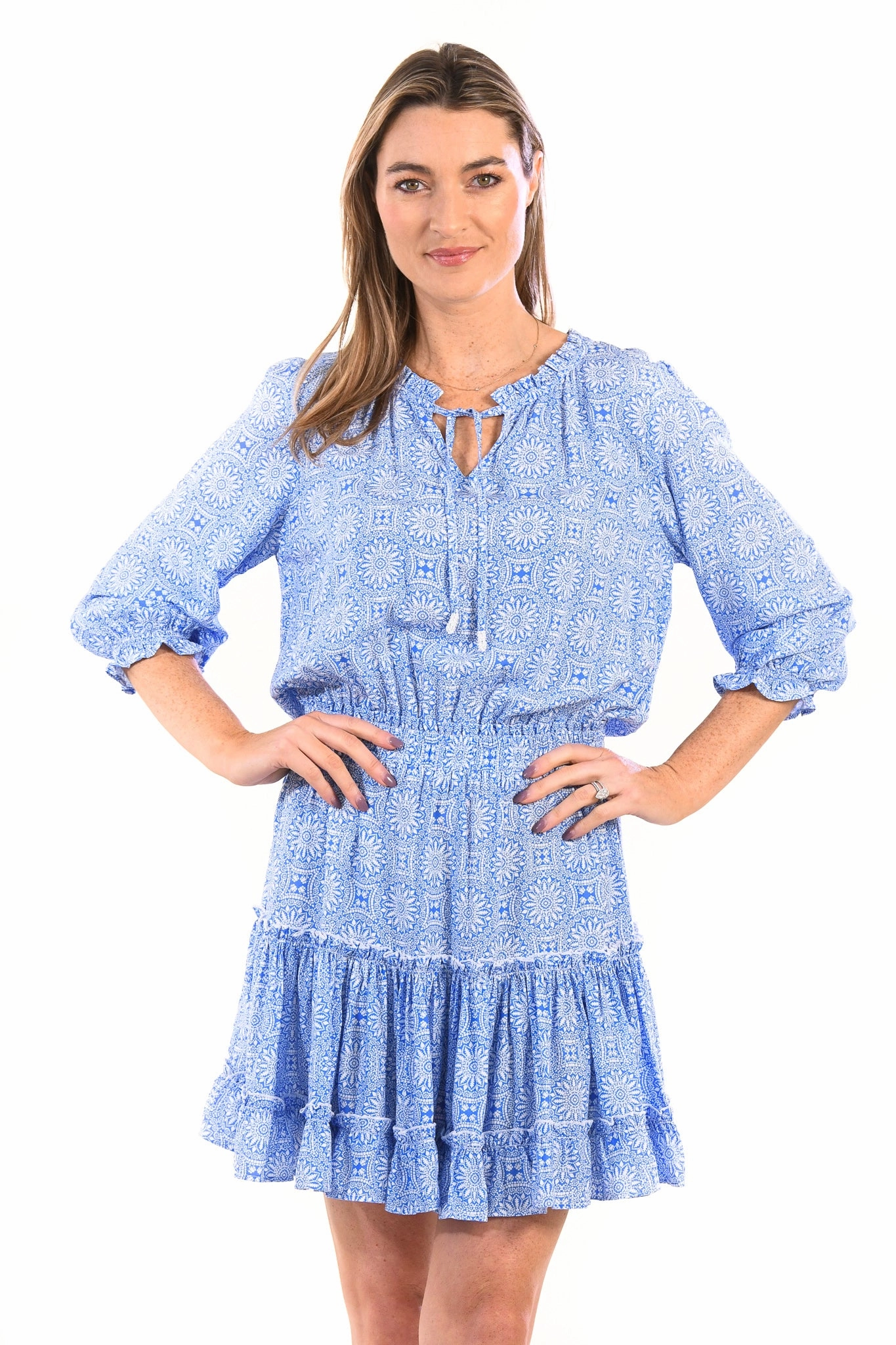 All Day Ready Ibiza Dress / Periwinkle Medallion