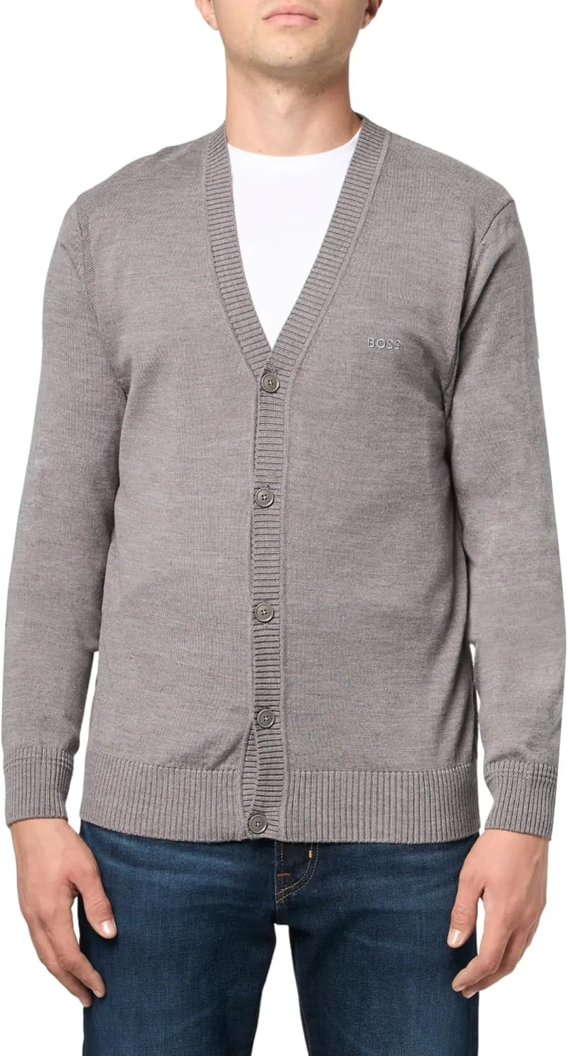 BOSS Men's Wool Blend Button Down Cardigan