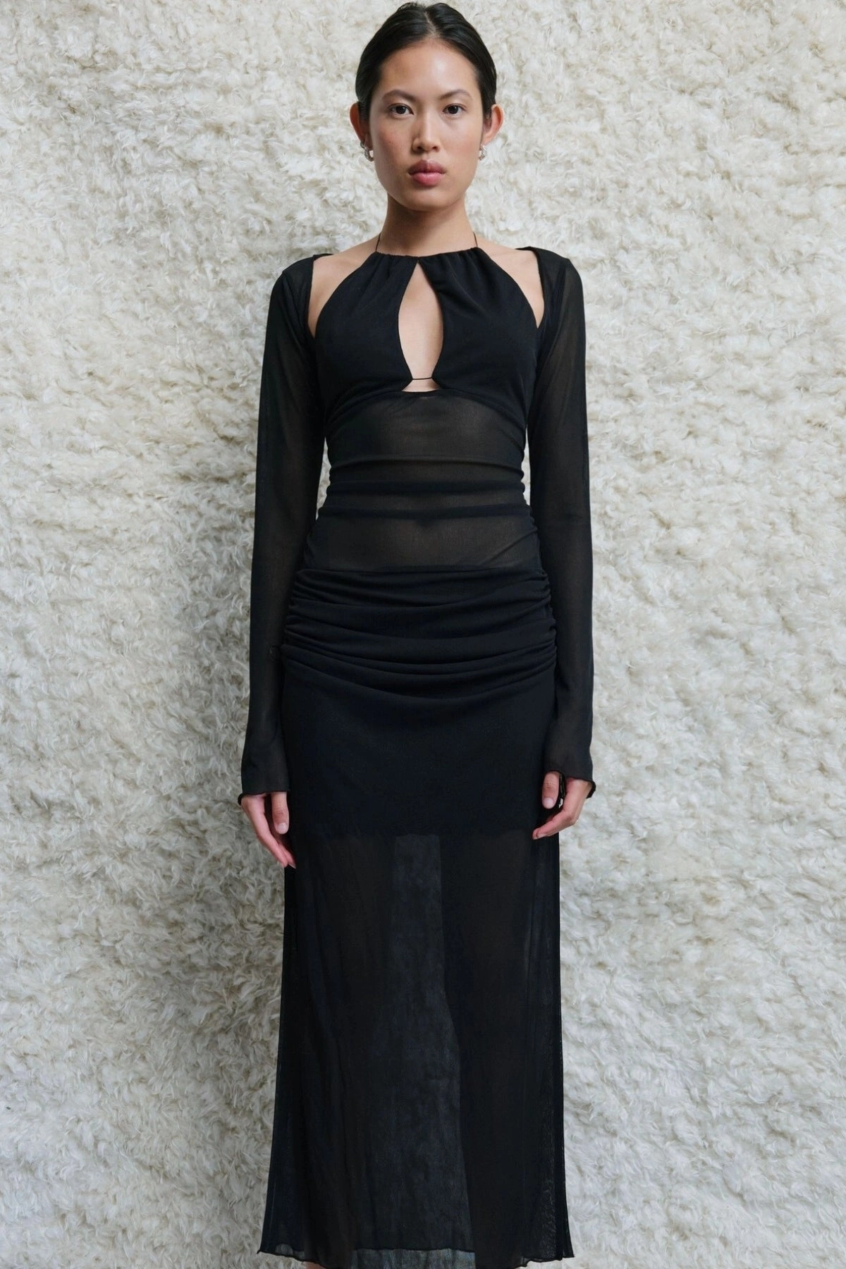 garden wedding Back Glow Ari Cutaway Dress Black