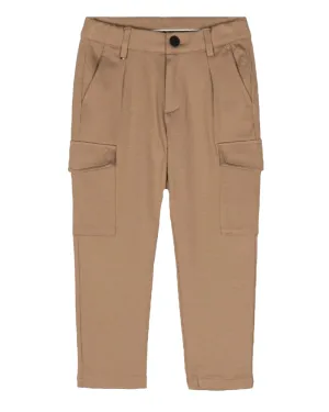 Boys Beige Cargo Pants