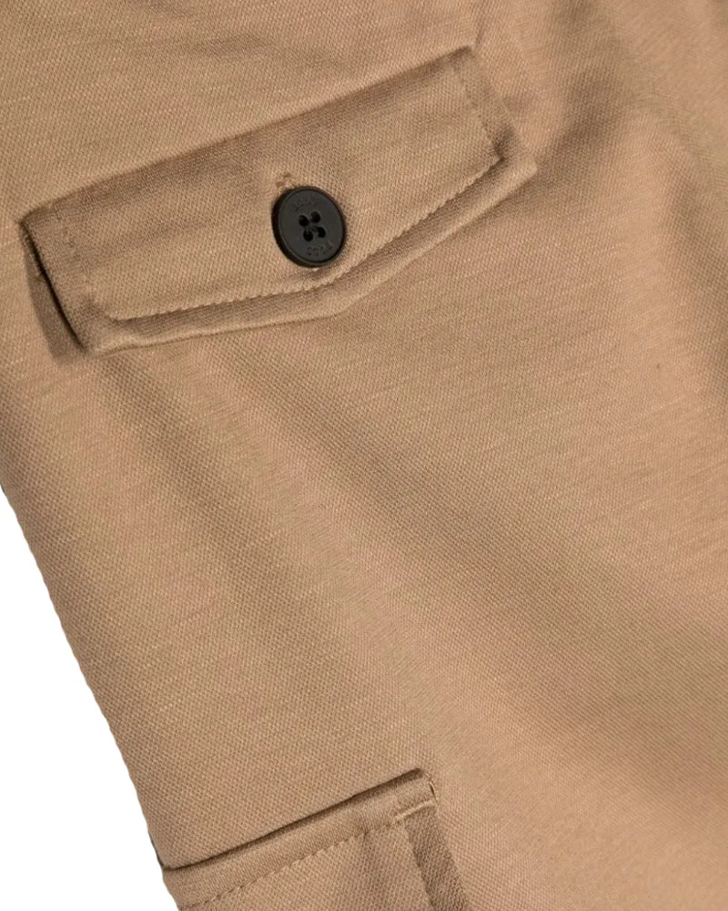 Boys Beige Cargo Pants
