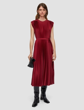Calm Drape Volta Knit Weave Pliss?? Dress