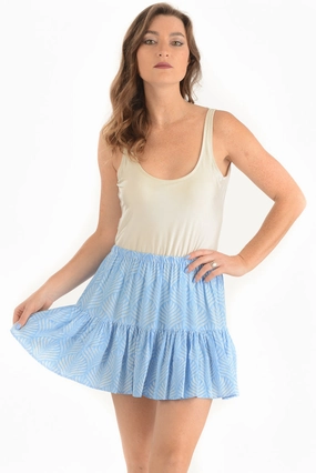 Boho Skirt / Periwinkle Palm Unique Feature