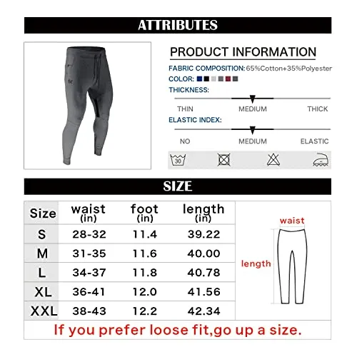 BROKIG Mens Gym Jogger Pants,Casual Slim Workout Sweatpants with Zipper Pockets Bodybuilding Athletic Pants(2 Pack-Black-Dary Grey,Small)