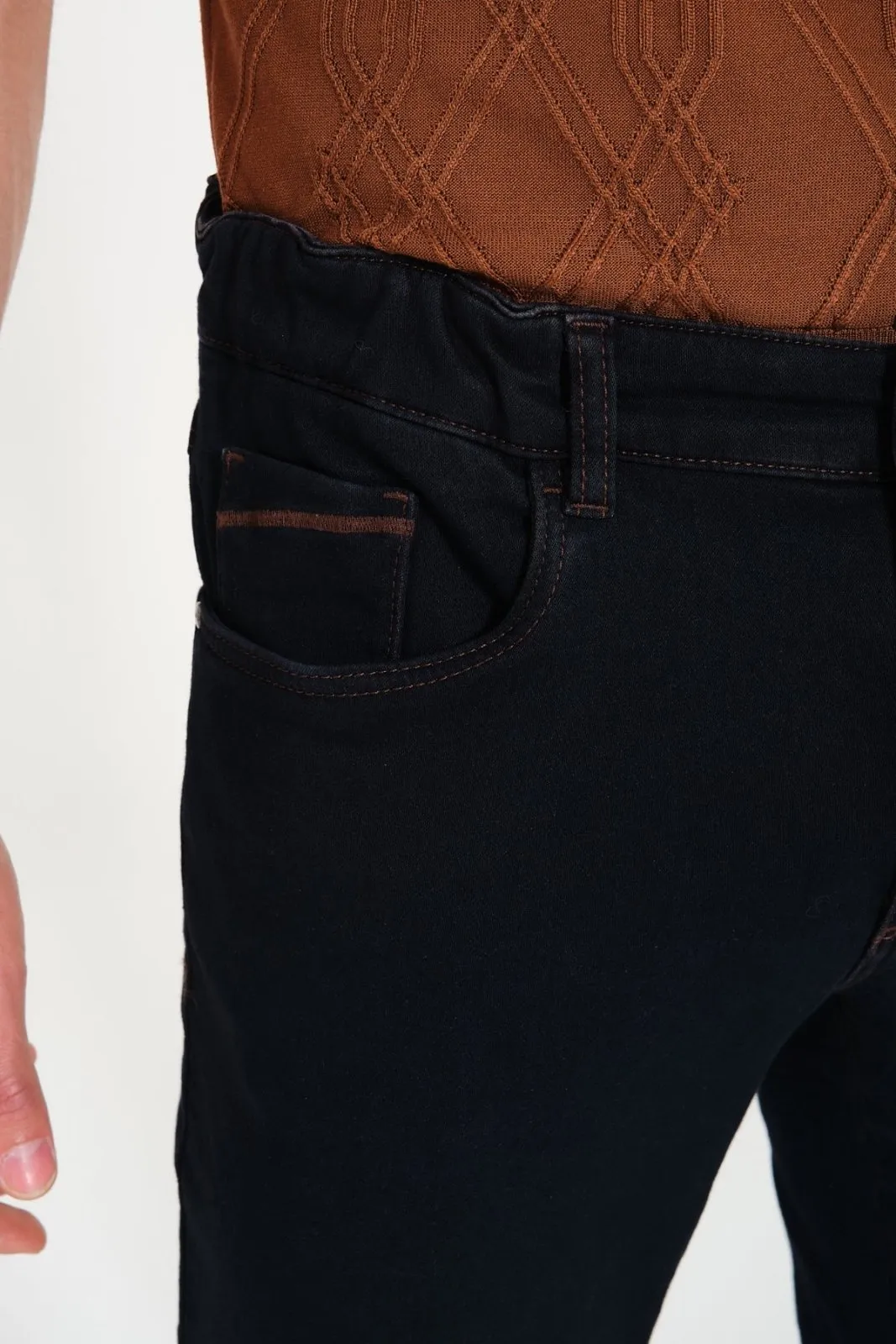Brown Slim Fit Jeans
