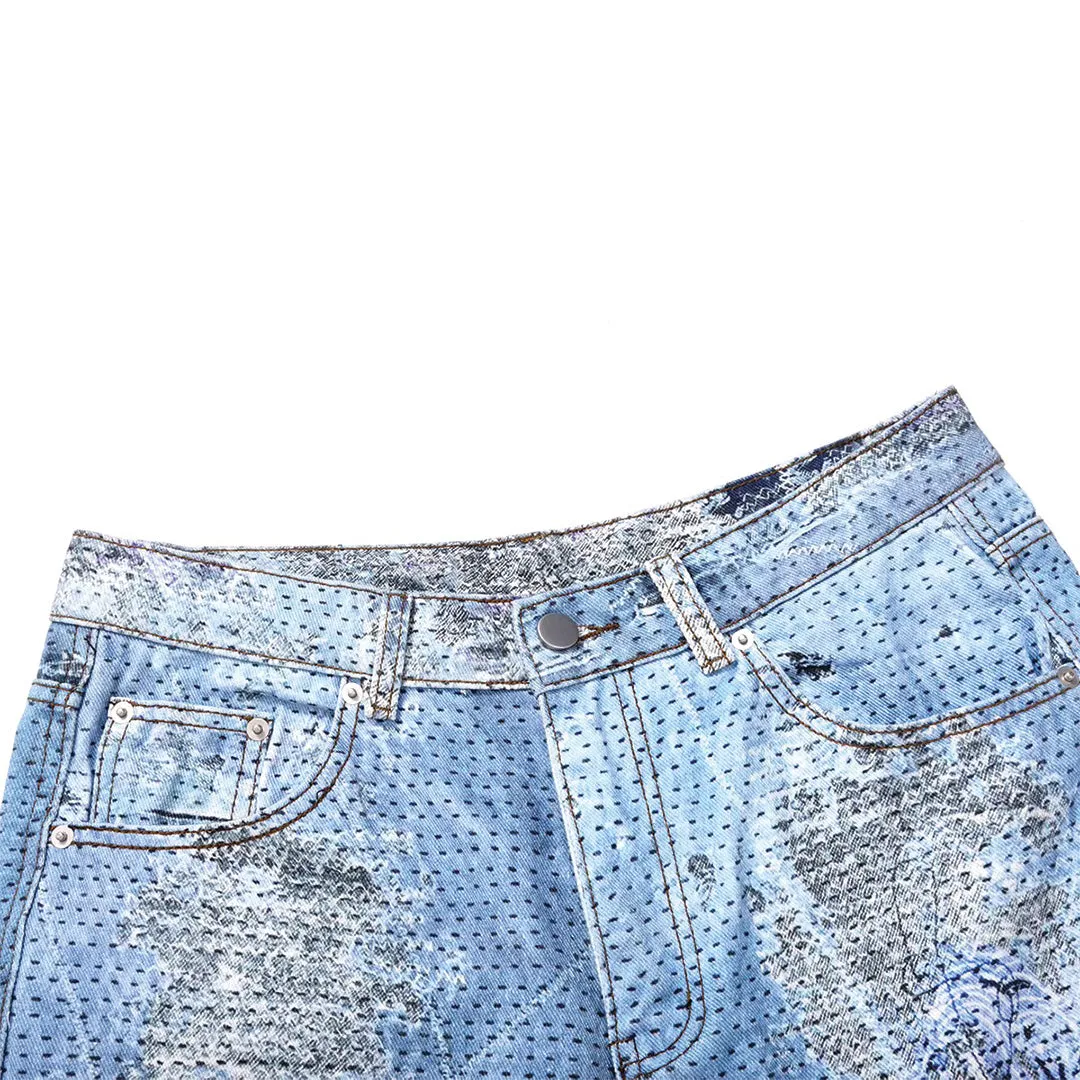 Bruised Patchwork Jeans