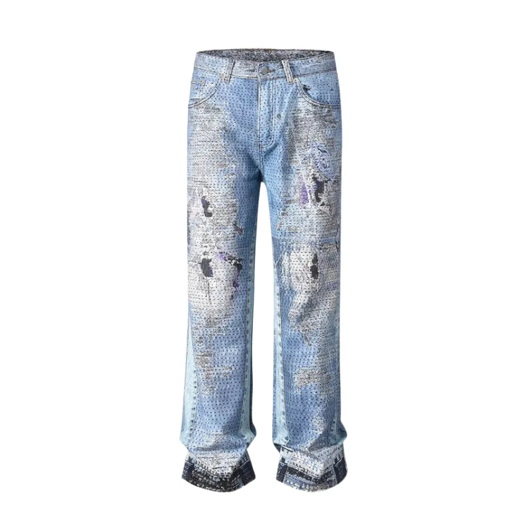Bruised Patchwork Jeans