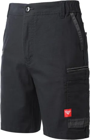 Brumby Work Shorts Stretch Cotton Canvas Cargo Shorts Elastic Waist