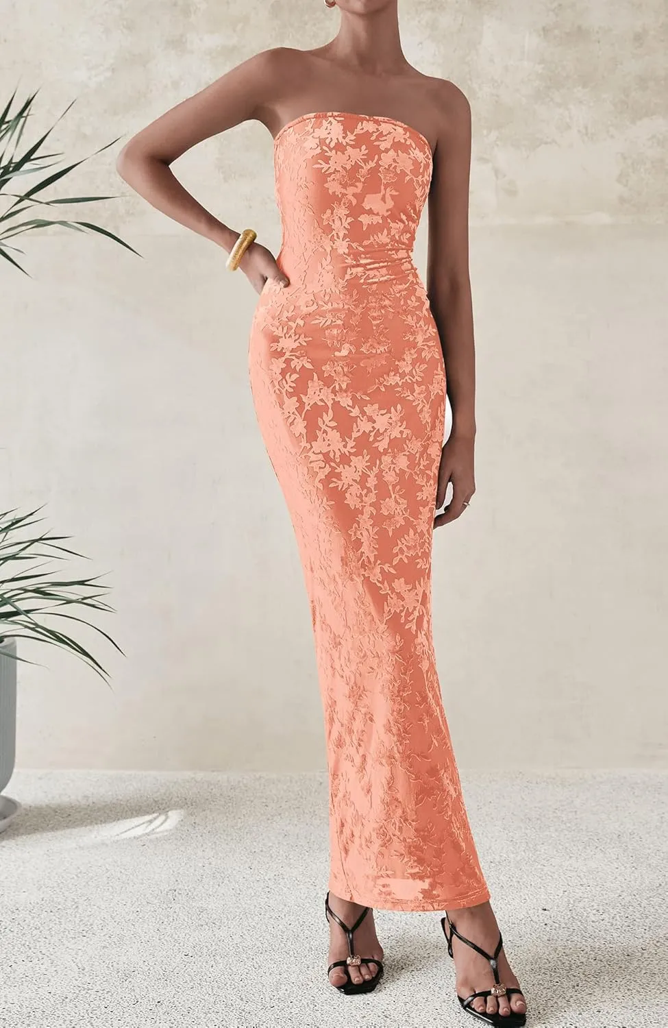 BTFBM Women Spring Dresses 2025 Elegant Wedding Guest Dresses Bodycon Tube Maxi Dress Split Floral Cocktail Dress