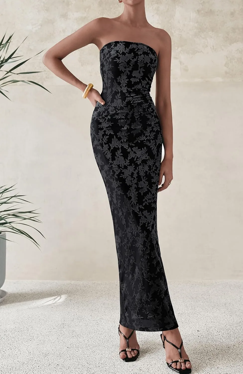 BTFBM Women Spring Dresses 2025 Elegant Wedding Guest Dresses Bodycon Tube Maxi Dress Split Floral Cocktail Dress