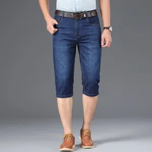 Business High Waist Men's Slim Cropped Trousers