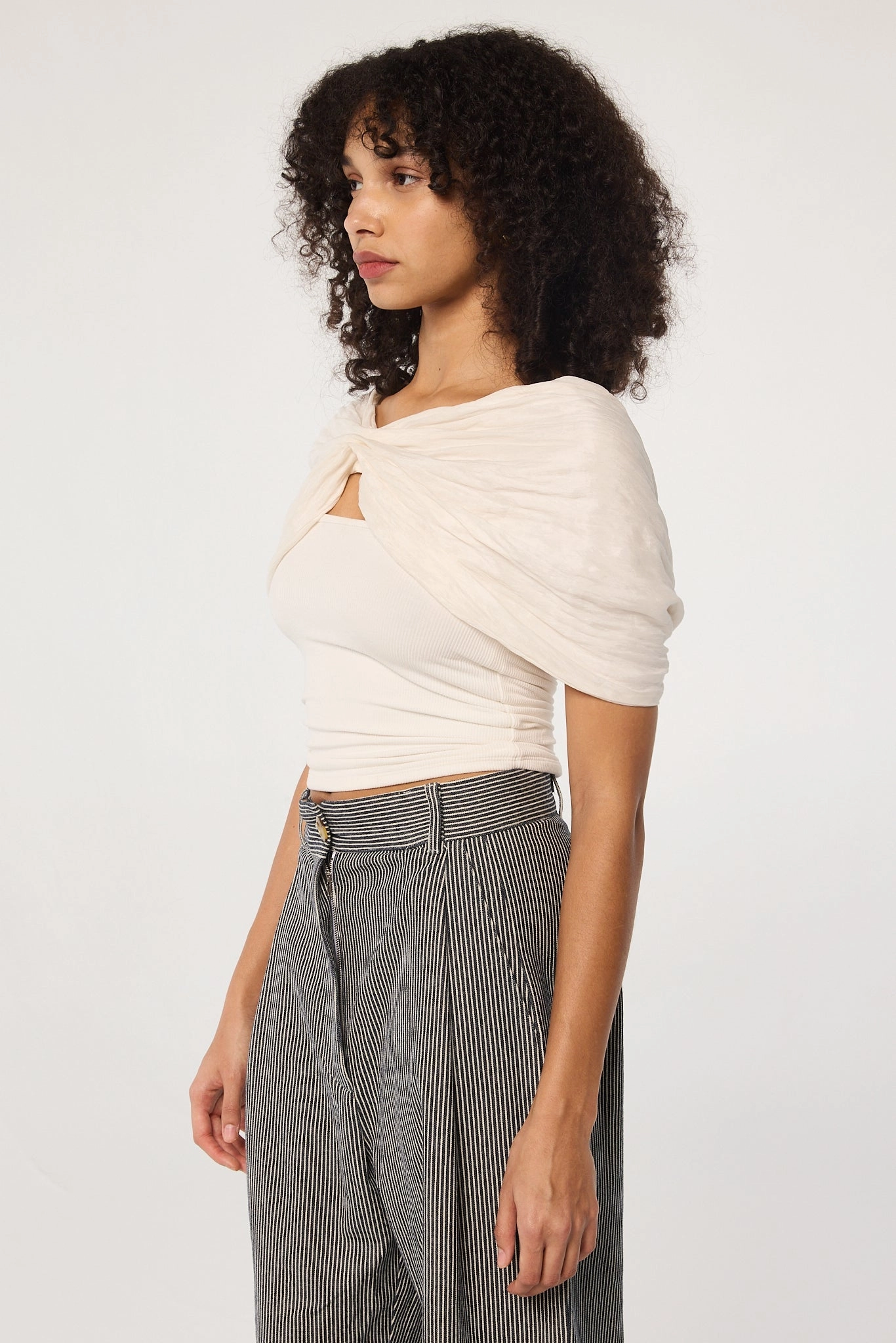 Recycled Polyester Blend Breathable Mesh Insert ELIAS CAPE TOP