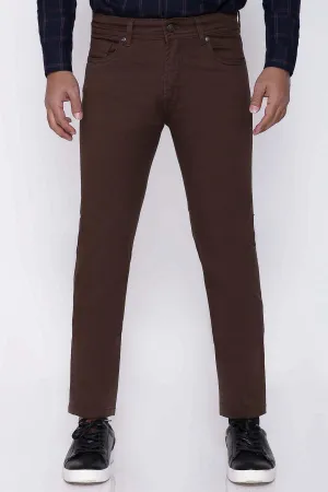 C PANT 5 POCKET SLIM FIT BROWN