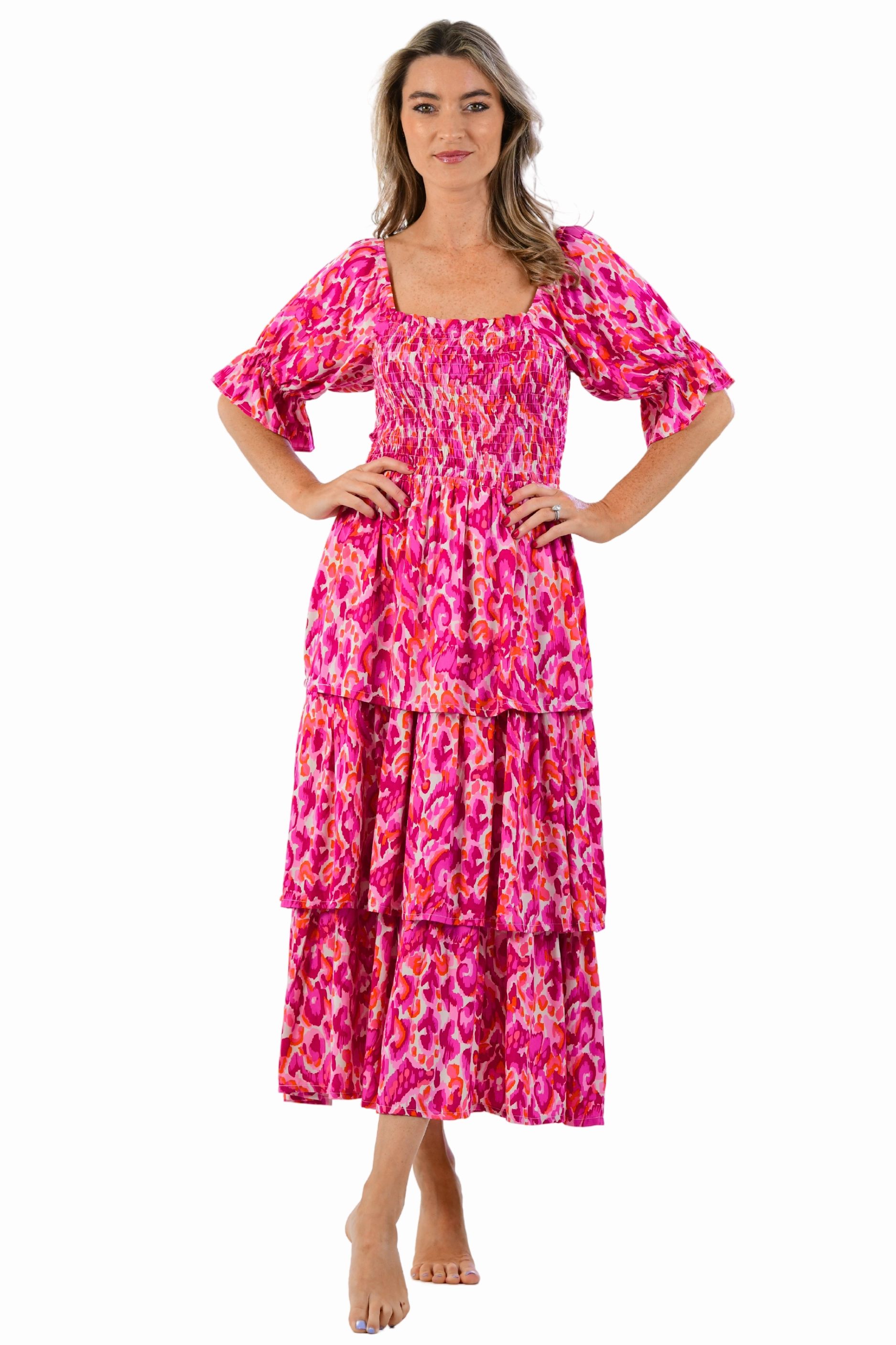 Reese Dress / Magenta Light Attitude